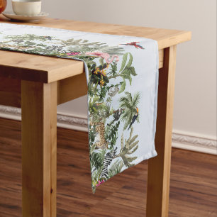 Tropical Jungle Wildlife Table Runner
