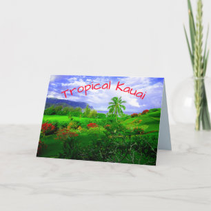 Tropical Kauai Hawaiian Island Card