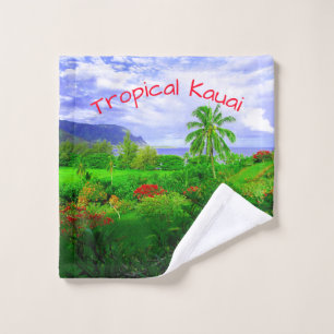 Tropical Kauai Hawaiian Island Wash Cloth