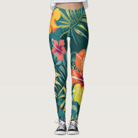 Tropical Kawung Batik with Hibiscus