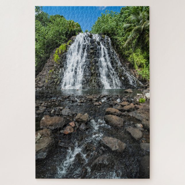 Tropical Kepirohi Waterfall Jigsaw Puzzle (Vertical)