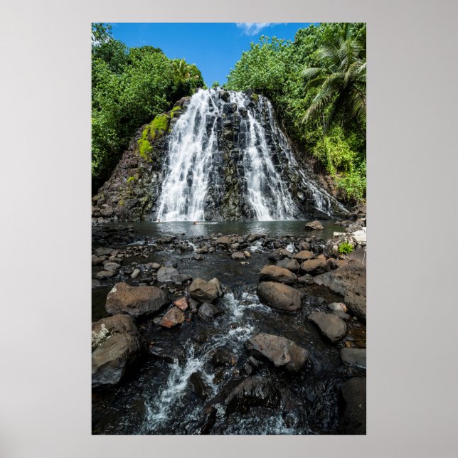 Tropical Kepirohi Waterfall Poster (Front)