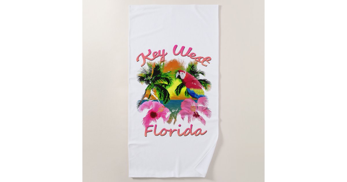 Tropical Key West Florida Keys Beach Towel Zazzle