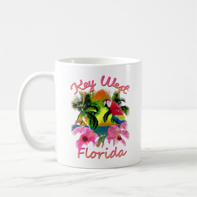 Tropical Key West Florida Keys Coffee Mug (Left)