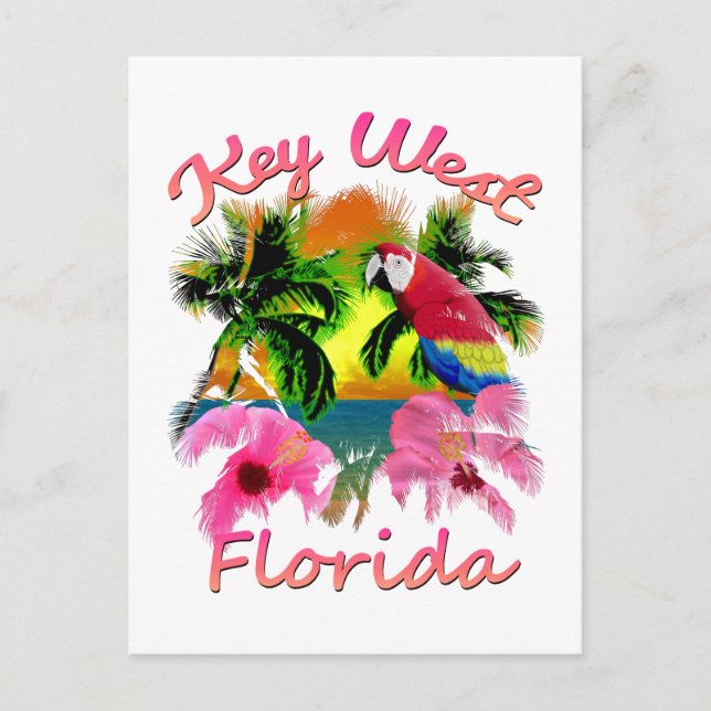 Tropical Key West Florida Keys Postcard (Front)