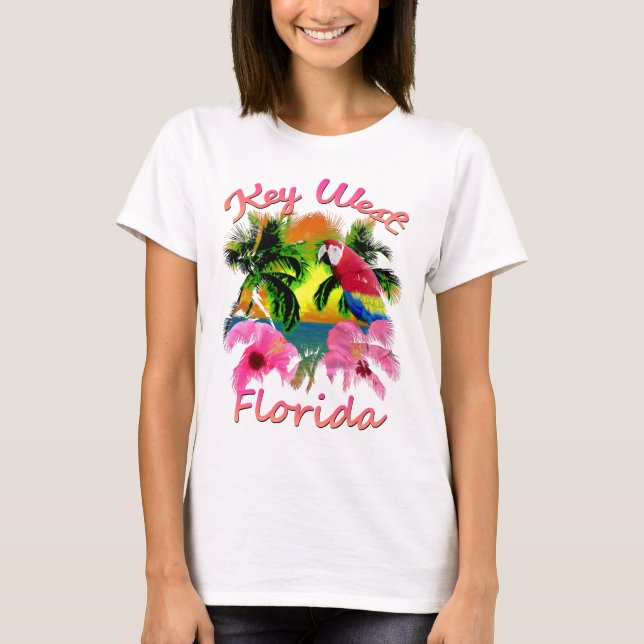Tropical Key West Florida Keys T-Shirt (Front)