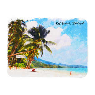 Tropical Koh Samui thailand beach paradise Magnet