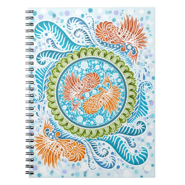 Tropical Koi Mandala  Notebook (Front)