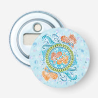 Tropical Koi Mandala | Vibrant Ocean Zen Art