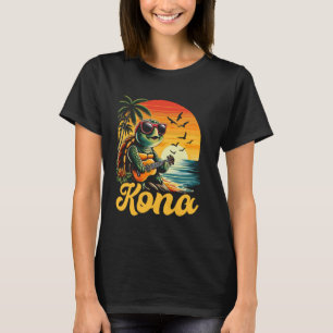 Tropical Kona Hawaii Sea Turtle Hawaiian Vacation T-Shirt