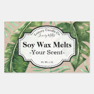 Tropical Kraft Soy Wax Melt Label