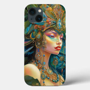 Tropical Lady Fantasy Art iPhone 13 Case