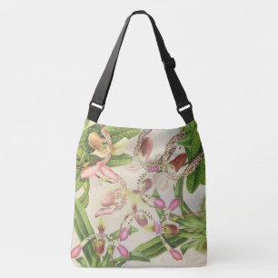 Tropical Ladys Slipper Orchid Flowers Floral Bag