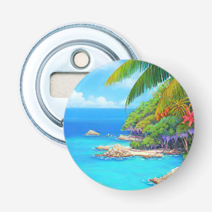 Tropical lagoon bottle opener