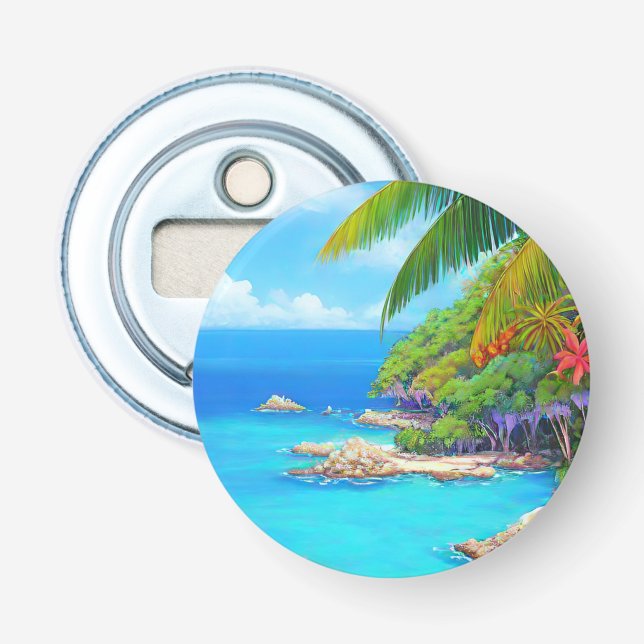 Tropical lagoon bottle opener (Front)