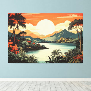 tropical landscape 001 canvas print