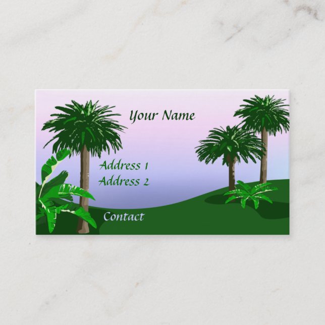 Tropical Landscape Business Card (Front)