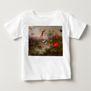 Tropical Landscape with Ten Hummingbirds Heade Baby T-Shirt