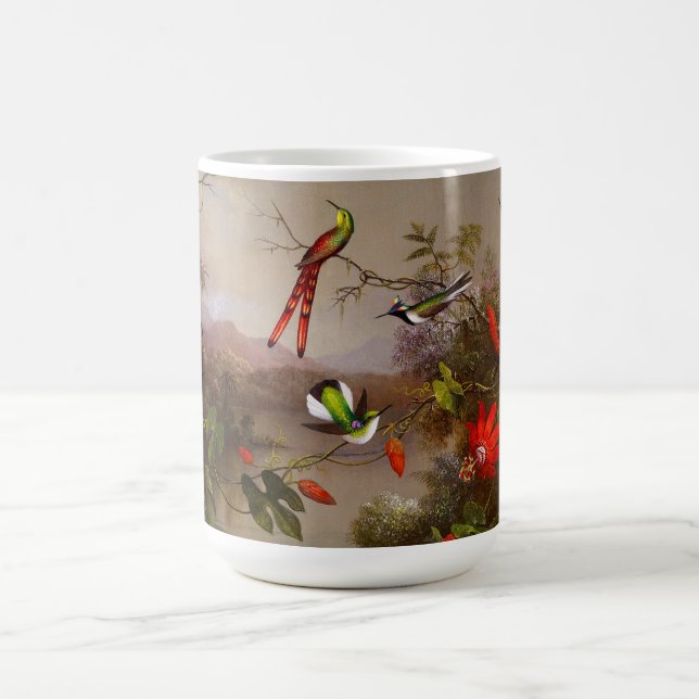 Tropical Landscape with Ten Hummingbirds Heade Coffee Mug (Center)