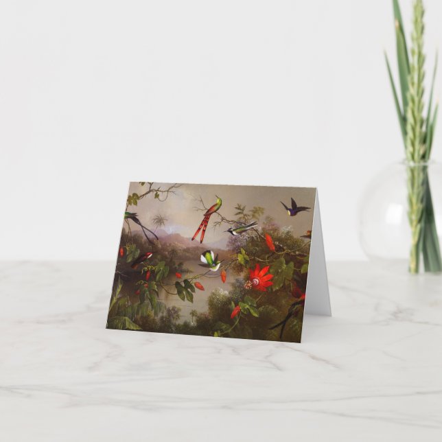 Tropical Landscape with Ten Hummingbirds Heade Invitation (Front)