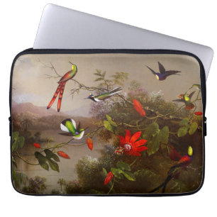 Tropical Landscape with Ten Hummingbirds Heade Laptop Sleeve