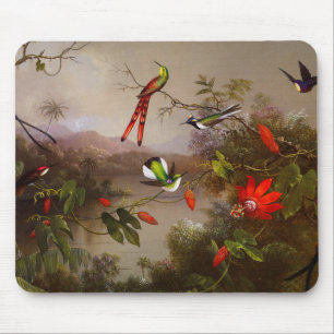 Tropical Landscape with Ten Hummingbirds Heade Mouse Mat
