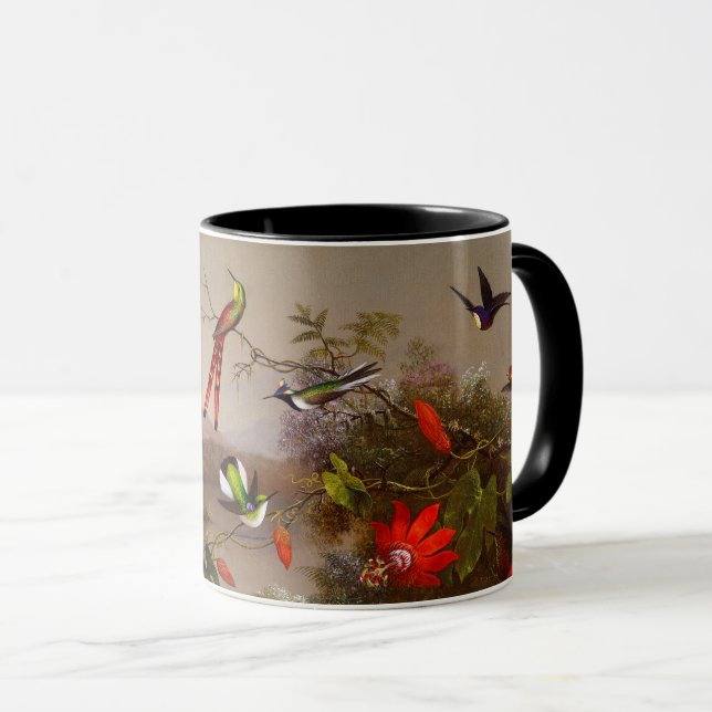 Tropical Landscape with Ten Hummingbirds Heade Mug (Front Right)