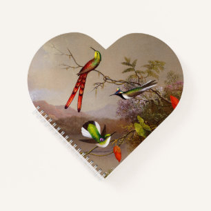 Tropical Landscape with Ten Hummingbirds Heade Notebook
