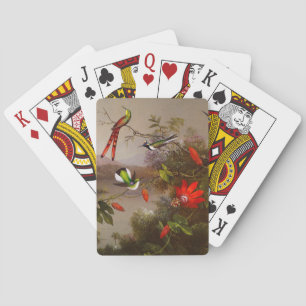 Tropical Landscape with Ten Hummingbirds Heade Playing Cards