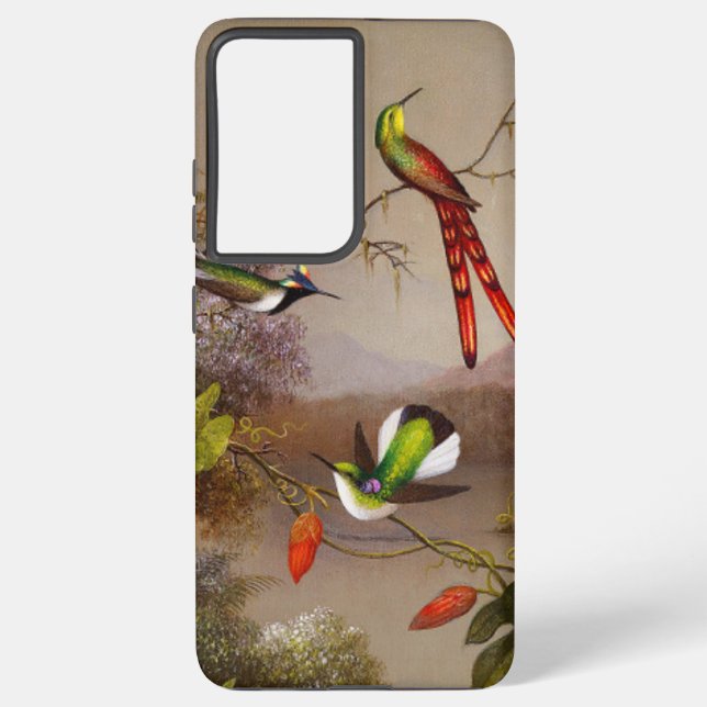 Tropical Landscape with Ten Hummingbirds Heade Samsung Galaxy S21 Ultra Case (Back)