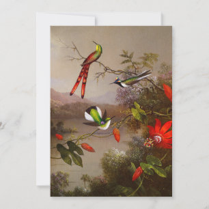 Tropical Landscape with Ten Hummingbirds Heade Save The Date