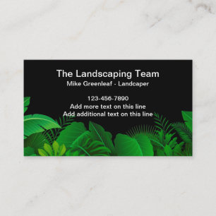 Tropical Landscaping Theme Business Cards