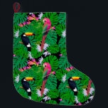 Tropical Large Christmas Stocking<br><div class="desc">Cute tropical pattern</div>