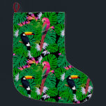 Tropical Large Christmas Stocking<br><div class="desc">Cute tropical pattern</div>