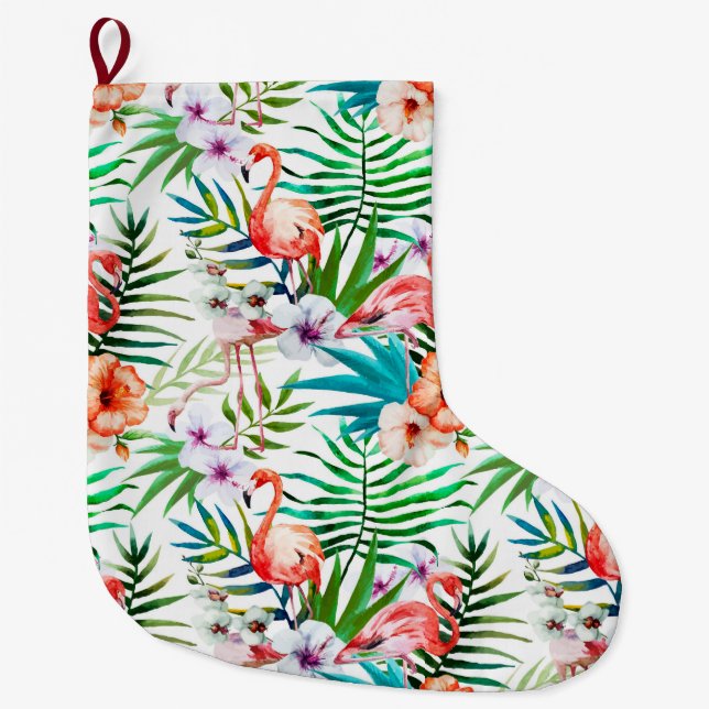 Tropical Large Christmas Stocking (Front)