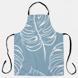 Tropical Leaf Abstract: Seamless Greenery. Apron