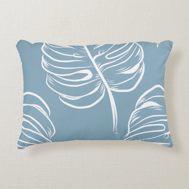 Tropical Leaf Abstract: Seamless Greenery. Decorative Cushion (Front)