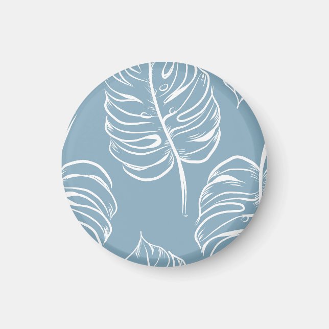 Tropical Leaf Abstract: Seamless Greenery. Magnet (Front)