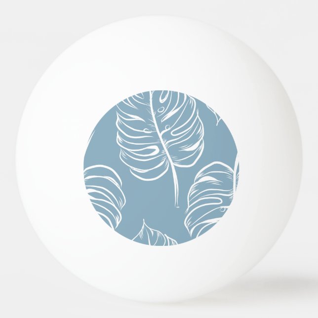 Tropical Leaf Abstract: Seamless Greenery. Ping Pong Ball (Front)