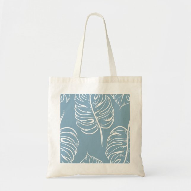 Tropical Leaf Abstract: Seamless Greenery. Tote Bag (Front)