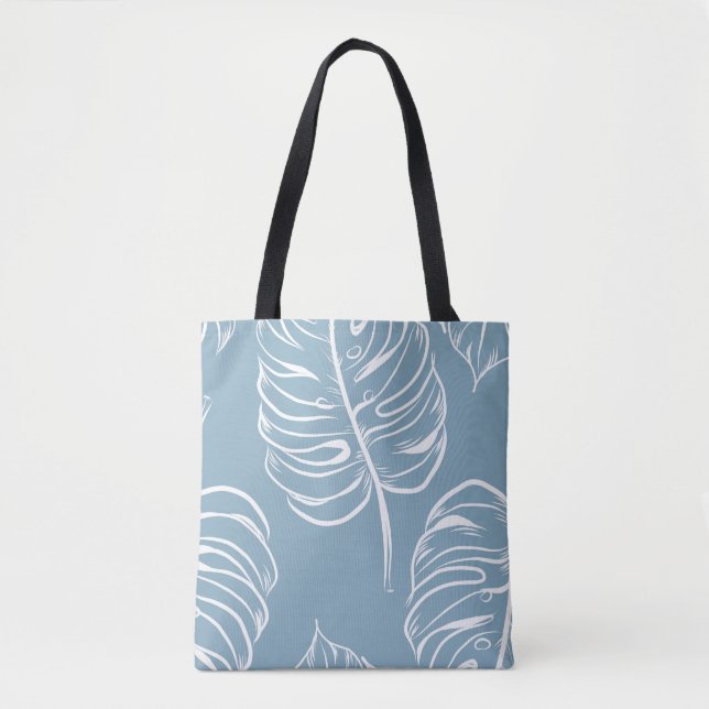 Tropical Leaf Abstract: Seamless Greenery. Tote Bag (Front)
