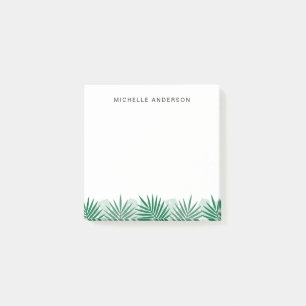 Tropical leaf border modern minimal post-it notes