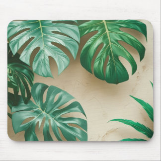 Tropical Leaf Desk Mat Mouse Mat