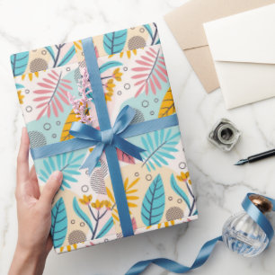 tropical leaf gift wrap