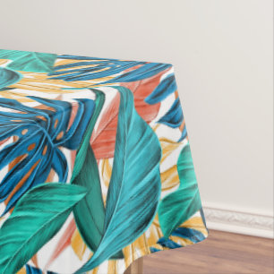 Tropical Leaf Paradise Design for Stylish Tablecloth