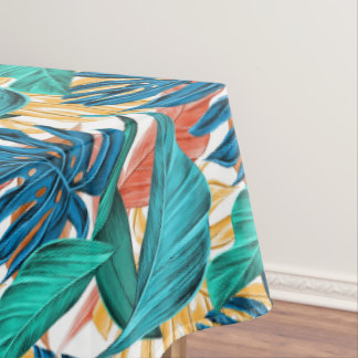 Tropical Leaf Paradise Design for Stylish Tablecloth