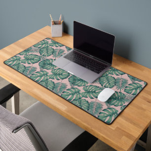 Tropical Leaf Pattern Desk Mat