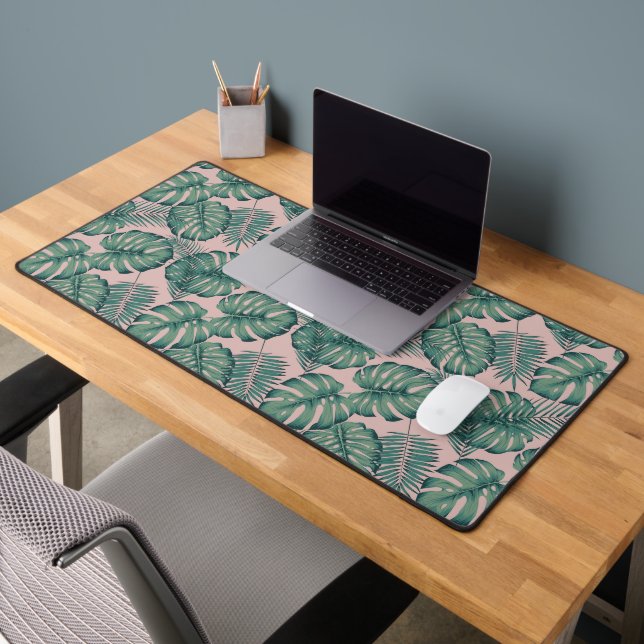Tropical Leaf Pattern Desk Mat (Office 2)
