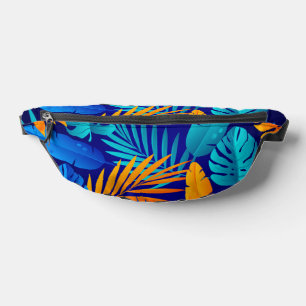 Tropical Leaf Pattern Fanny Pack 