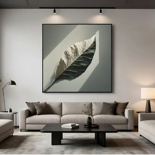 Tropical Leaf Photography Light Shadow Canvas Print